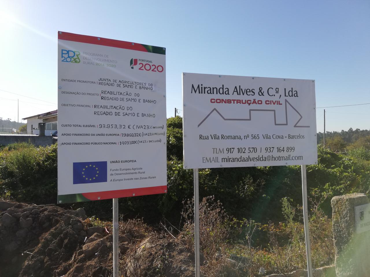 Reabilitação do Regadio de Samo e Banho - Vila Cova